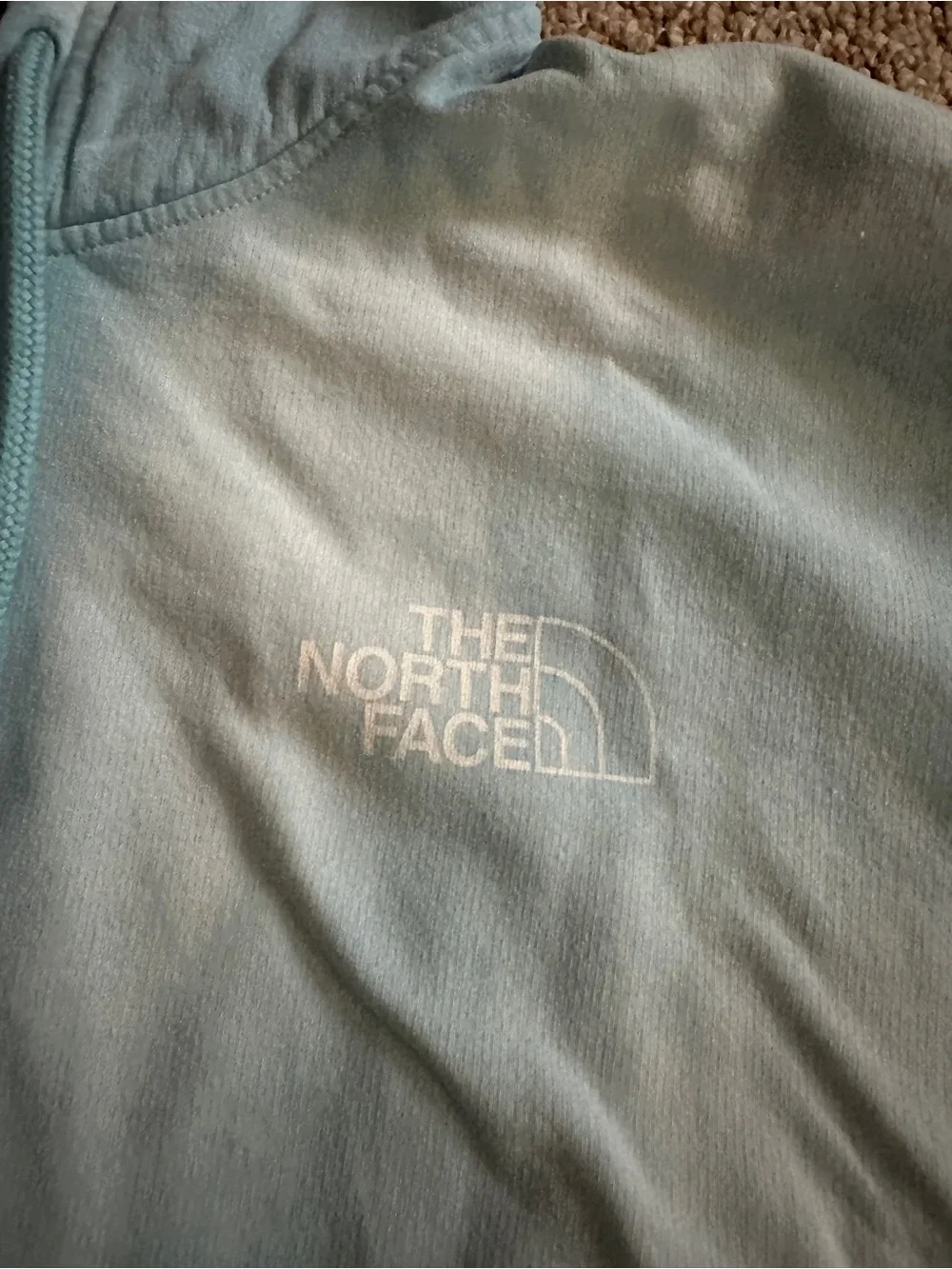 The North Face Men's Pale Blue Hooded Pullover Sweatshirt